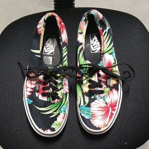 Vans Black Floral Sneakers